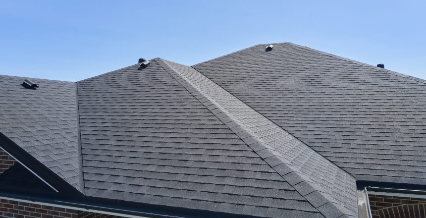 Roof,Of,The,House,Made,Of,Bitumen,Roof,Shingles,Aerial